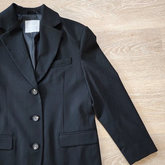 Everlane Italian Wool Blazer Oversized Fit Structured Notch Collar Size 2 NWOT - Picture 8 of 17